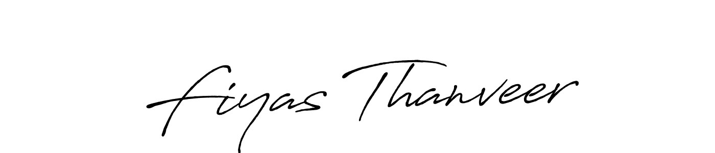 Also we have Fiyas Thanveer name is the best signature style. Create professional handwritten signature collection using Antro_Vectra_Bolder autograph style. Fiyas Thanveer signature style 7 images and pictures png