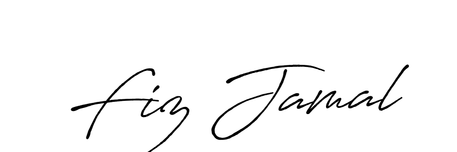 Use a signature maker to create a handwritten signature online. With this signature software, you can design (Antro_Vectra_Bolder) your own signature for name Fiz Jamal. Fiz Jamal signature style 7 images and pictures png