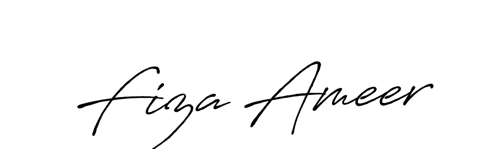 Also You can easily find your signature by using the search form. We will create Fiza Ameer name handwritten signature images for you free of cost using Antro_Vectra_Bolder sign style. Fiza Ameer signature style 7 images and pictures png