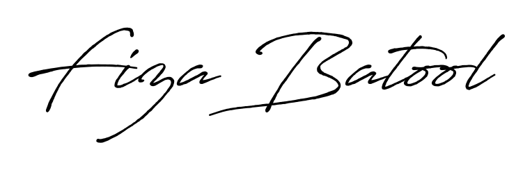 Master the art of signing with Fiza Batool written in fluent Antro_Vectra_Bolder script. A great template to practice and refine your handwriting. Fiza Batool signature style 7 images and pictures png