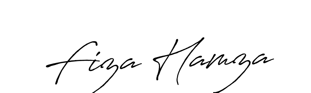 Make a beautiful signature design for name Fiza Hamza. With this signature (Antro_Vectra_Bolder) style, you can create a handwritten signature for free. Fiza Hamza signature style 7 images and pictures png