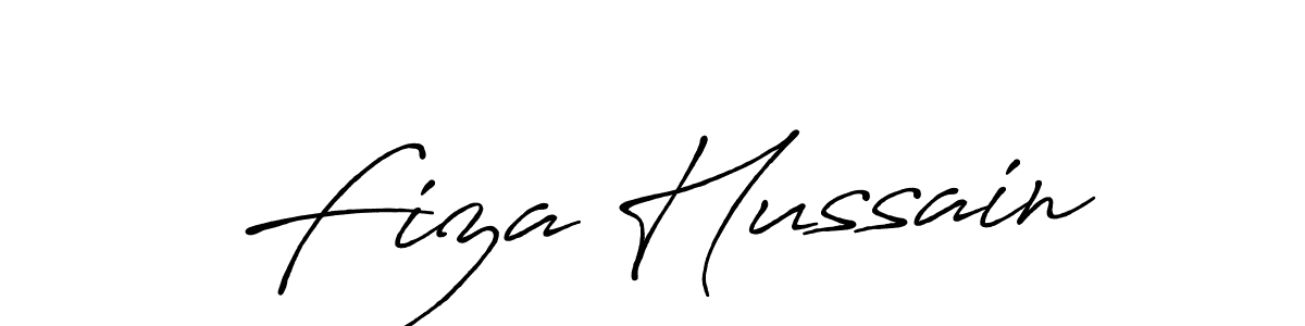 Also You can easily find your signature by using the search form. We will create Fiza Hussain name handwritten signature images for you free of cost using Antro_Vectra_Bolder sign style. Fiza Hussain signature style 7 images and pictures png