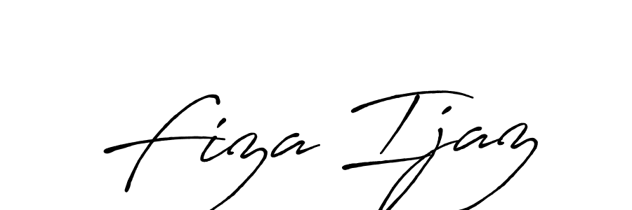 Also we have Fiza Ijaz name is the best signature style. Create professional handwritten signature collection using Antro_Vectra_Bolder autograph style. Fiza Ijaz signature style 7 images and pictures png