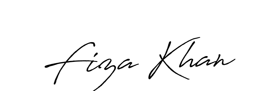 Make a beautiful signature design for name Fiza Khan. With this signature (Antro_Vectra_Bolder) style, you can create a handwritten signature for free. Fiza Khan signature style 7 images and pictures png