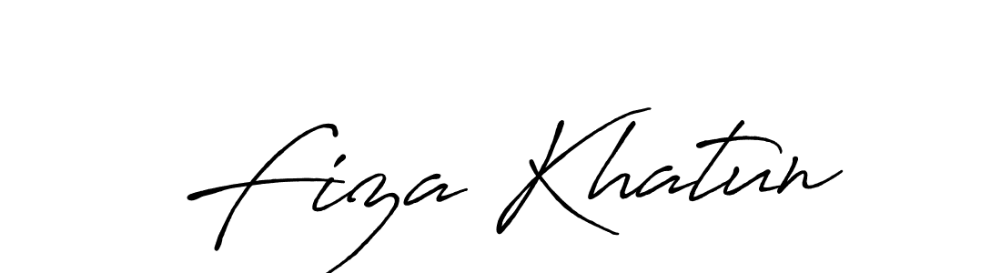 Make a beautiful signature design for name Fiza Khatun. With this signature (Antro_Vectra_Bolder) style, you can create a handwritten signature for free. Fiza Khatun signature style 7 images and pictures png