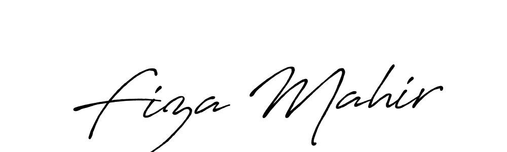 Similarly Antro_Vectra_Bolder is the best handwritten signature design. Signature creator online .You can use it as an online autograph creator for name Fiza Mahir. Fiza Mahir signature style 7 images and pictures png