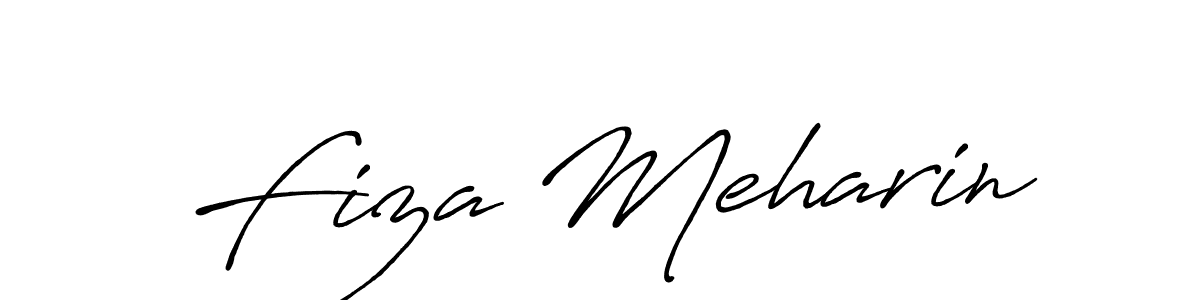 Make a beautiful signature design for name Fiza Meharin. With this signature (Antro_Vectra_Bolder) style, you can create a handwritten signature for free. Fiza Meharin signature style 7 images and pictures png