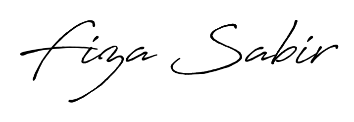 Style your name Fiza Sabir with confidence using Antro_Vectra_Bolder signature design. Simple, elegant, and ready for immediate document use. Fiza Sabir signature style 7 images and pictures png