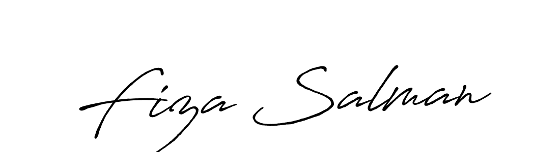 How to make Fiza Salman name signature. Use Antro_Vectra_Bolder style for creating short signs online. This is the latest handwritten sign. Fiza Salman signature style 7 images and pictures png