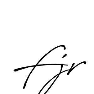 Design your own signature with our free online signature maker. With this signature software, you can create a handwritten (Antro_Vectra_Bolder) signature for name Fjr. Fjr signature style 7 images and pictures png