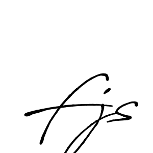 Design your own signature with our free online signature maker. With this signature software, you can create a handwritten (Antro_Vectra_Bolder) signature for name Fjs. Fjs signature style 7 images and pictures png