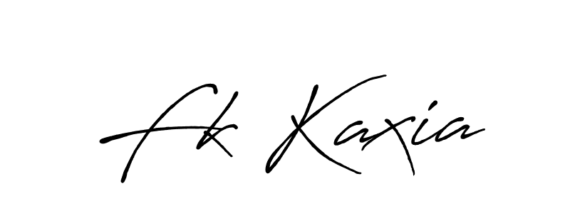 Make a beautiful signature design for name Fk Kaxia. With this signature (Antro_Vectra_Bolder) style, you can create a handwritten signature for free. Fk Kaxia signature style 7 images and pictures png