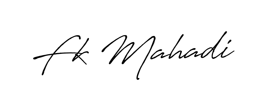 Also You can easily find your signature by using the search form. We will create Fk Mahadi name handwritten signature images for you free of cost using Antro_Vectra_Bolder sign style. Fk Mahadi signature style 7 images and pictures png