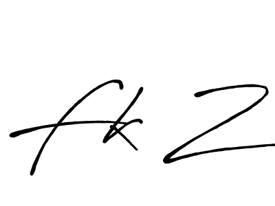 Best and Professional Signature Style for Fk Z. Antro_Vectra_Bolder Best Signature Style Collection. Fk Z signature style 7 images and pictures png