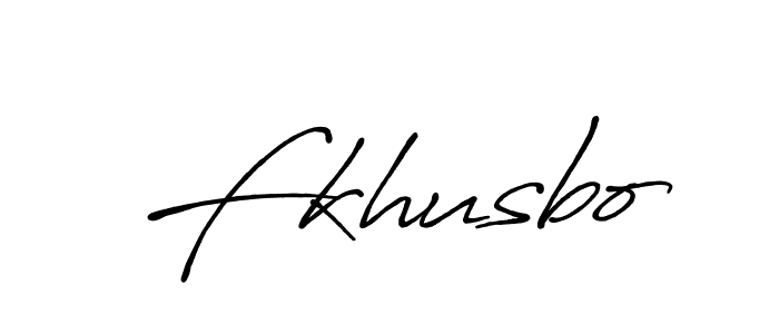 Make a beautiful signature design for name Fkhusbo. With this signature (Antro_Vectra_Bolder) style, you can create a handwritten signature for free. Fkhusbo signature style 7 images and pictures png