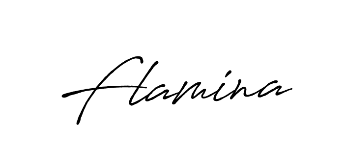 Make a beautiful signature design for name Flamina. With this signature (Antro_Vectra_Bolder) style, you can create a handwritten signature for free. Flamina signature style 7 images and pictures png