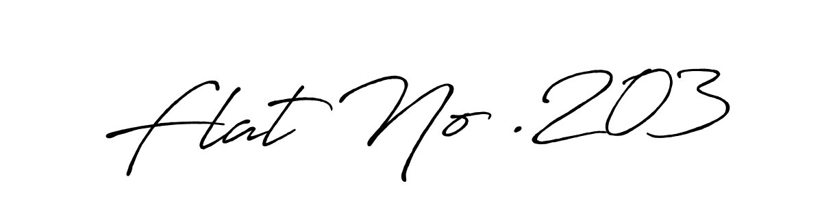 Make a beautiful signature design for name Flat No .203. With this signature (Antro_Vectra_Bolder) style, you can create a handwritten signature for free. Flat No .203 signature style 7 images and pictures png