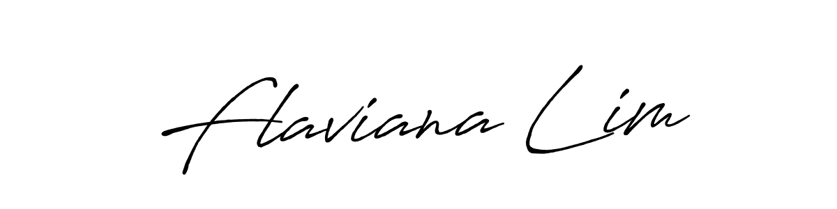 Make a beautiful signature design for name Flaviana Lim. With this signature (Antro_Vectra_Bolder) style, you can create a handwritten signature for free. Flaviana Lim signature style 7 images and pictures png