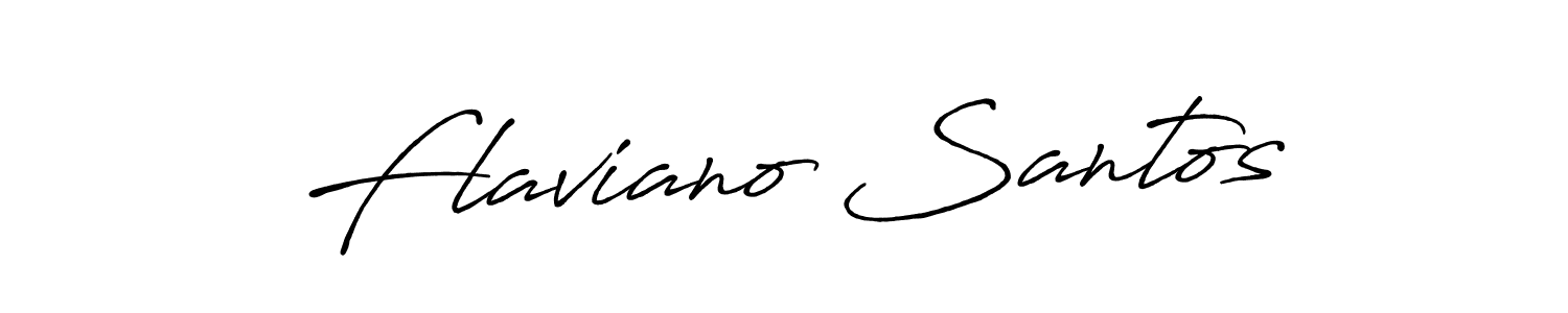 Make a beautiful signature design for name Flaviano Santos. With this signature (Antro_Vectra_Bolder) style, you can create a handwritten signature for free. Flaviano Santos signature style 7 images and pictures png
