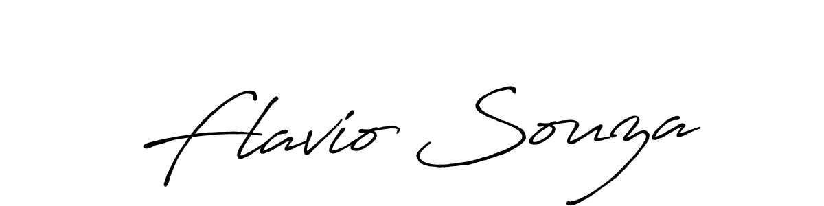 Flavio Souza stylish signature style. Best Handwritten Sign (Antro_Vectra_Bolder) for my name. Handwritten Signature Collection Ideas for my name Flavio Souza. Flavio Souza signature style 7 images and pictures png