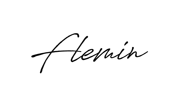 Flemin stylish signature style. Best Handwritten Sign (Antro_Vectra_Bolder) for my name. Handwritten Signature Collection Ideas for my name Flemin. Flemin signature style 7 images and pictures png