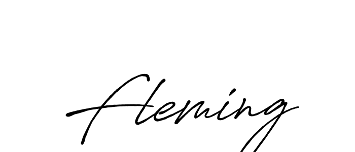 Use a signature maker to create a handwritten signature online. With this signature software, you can design (Antro_Vectra_Bolder) your own signature for name Fleming. Fleming signature style 7 images and pictures png