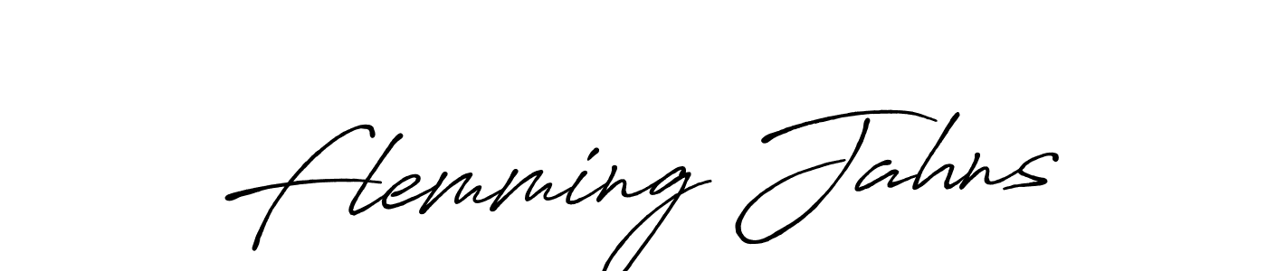 Create a beautiful signature design for name Flemming Jahns. With this signature (Antro_Vectra_Bolder) fonts, you can make a handwritten signature for free. Flemming Jahns signature style 7 images and pictures png