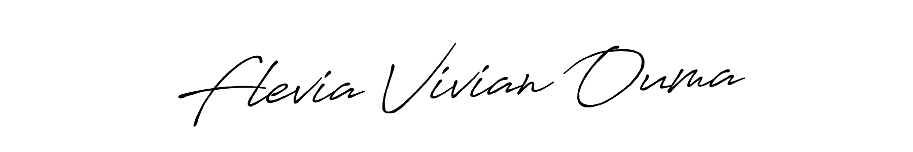 How to make Flevia Vivian Ouma name signature. Use Antro_Vectra_Bolder style for creating short signs online. This is the latest handwritten sign. Flevia Vivian Ouma signature style 7 images and pictures png