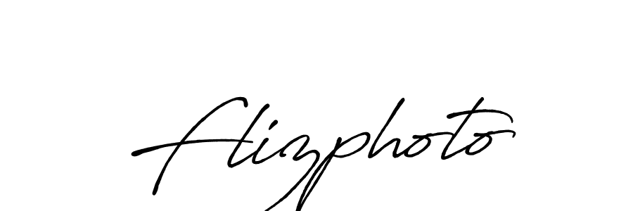 Use a signature maker to create a handwritten signature online. With this signature software, you can design (Antro_Vectra_Bolder) your own signature for name Flizphoto. Flizphoto signature style 7 images and pictures png