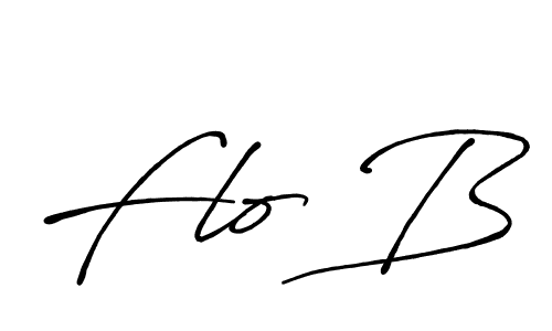 How to make Flo B signature? Antro_Vectra_Bolder is a professional autograph style. Create handwritten signature for Flo B name. Flo B signature style 7 images and pictures png