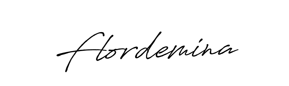 How to make Flordemina name signature. Use Antro_Vectra_Bolder style for creating short signs online. This is the latest handwritten sign. Flordemina signature style 7 images and pictures png