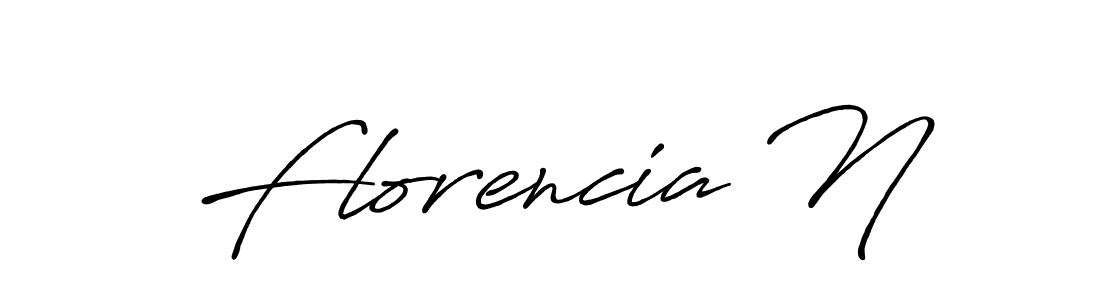 Make a beautiful signature design for name Florencia N. Use this online signature maker to create a handwritten signature for free. Florencia N signature style 7 images and pictures png