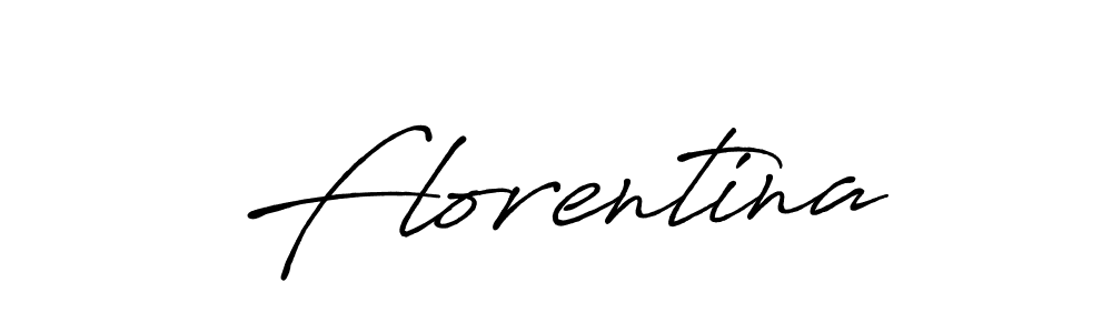 Make a beautiful signature design for name Florentina. With this signature (Antro_Vectra_Bolder) style, you can create a handwritten signature for free. Florentina signature style 7 images and pictures png