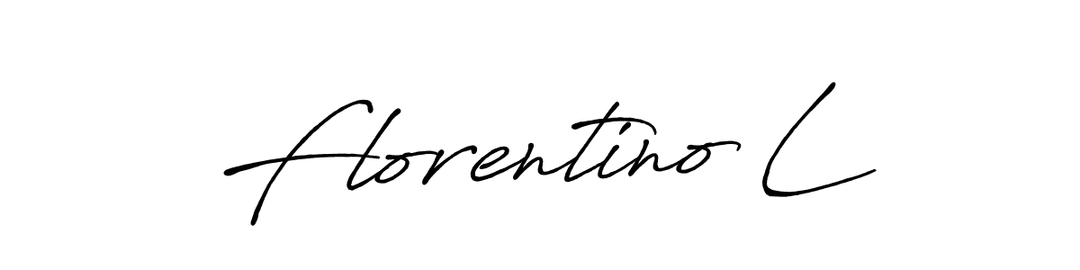 Make a beautiful signature design for name Florentino L. With this signature (Antro_Vectra_Bolder) style, you can create a handwritten signature for free. Florentino L signature style 7 images and pictures png