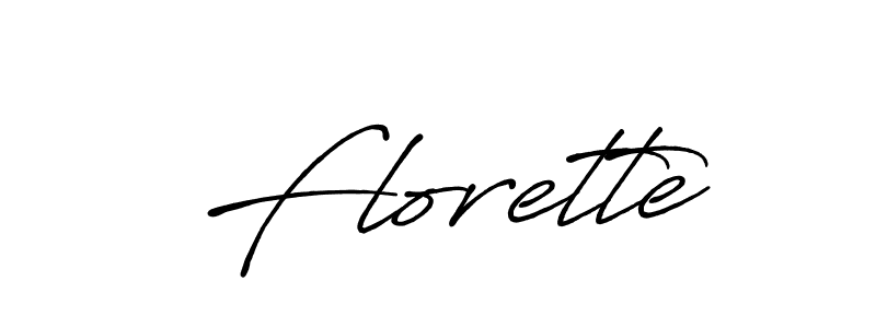 Design your own signature with our free online signature maker. With this signature software, you can create a handwritten (Antro_Vectra_Bolder) signature for name Florette. Florette signature style 7 images and pictures png