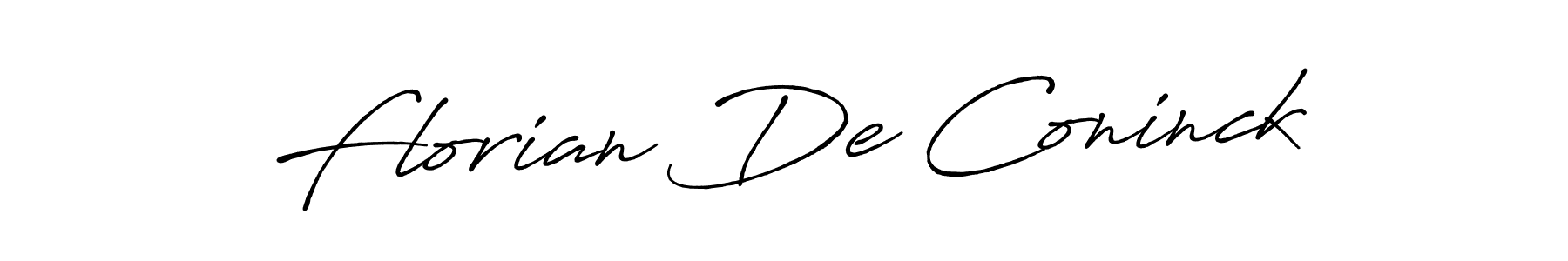 Also we have Florian De Coninck name is the best signature style. Create professional handwritten signature collection using Antro_Vectra_Bolder autograph style. Florian De Coninck signature style 7 images and pictures png