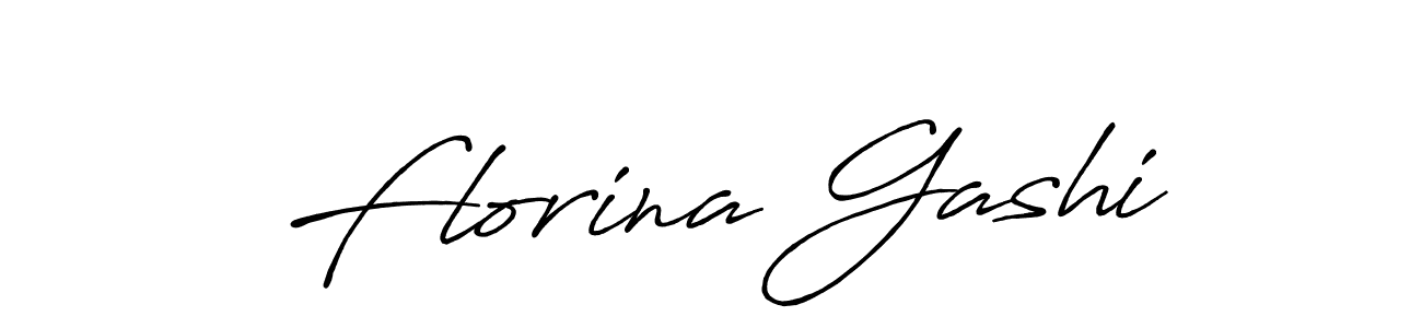 Design your own signature with our free online signature maker. With this signature software, you can create a handwritten (Antro_Vectra_Bolder) signature for name Florina Gashi. Florina Gashi signature style 7 images and pictures png