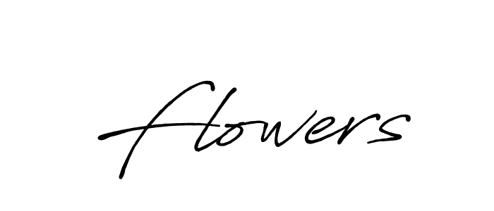 Create a beautiful signature design for name Flowers. With this signature (Antro_Vectra_Bolder) fonts, you can make a handwritten signature for free. Flowers signature style 7 images and pictures png