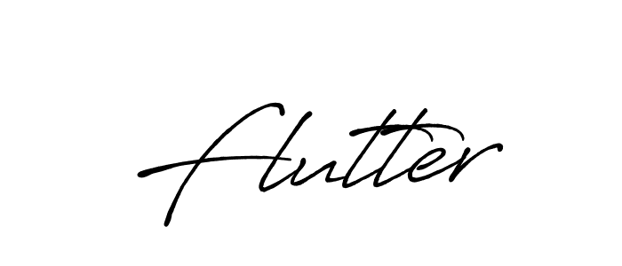 Make a beautiful signature design for name Flutter. With this signature (Antro_Vectra_Bolder) style, you can create a handwritten signature for free. Flutter signature style 7 images and pictures png