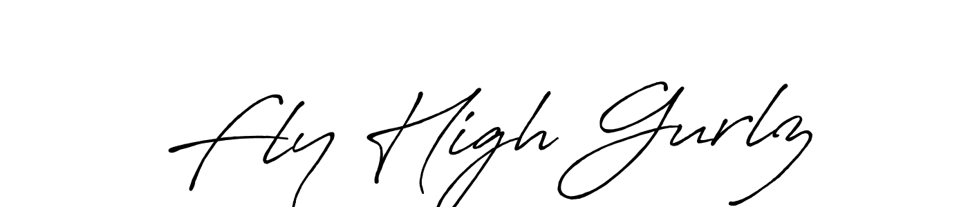 How to make Fly High Gurlz name signature. Use Antro_Vectra_Bolder style for creating short signs online. This is the latest handwritten sign. Fly High Gurlz signature style 7 images and pictures png