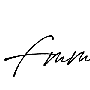 You should practise on your own different ways (Antro_Vectra_Bolder) to write your name (Fmm) in signature. don't let someone else do it for you. Fmm signature style 7 images and pictures png