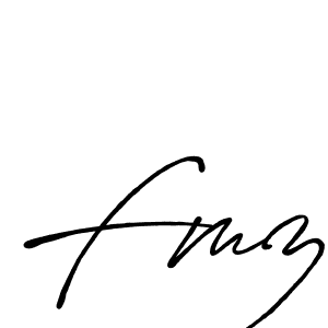 Use a signature maker to create a handwritten signature online. With this signature software, you can design (Antro_Vectra_Bolder) your own signature for name Fmz. Fmz signature style 7 images and pictures png