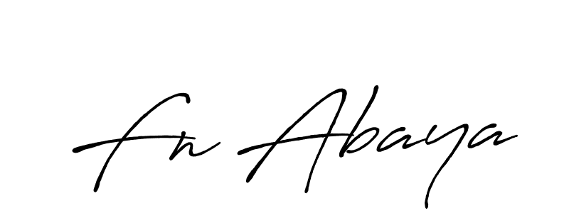 Make a beautiful signature design for name Fn Abaya. With this signature (Antro_Vectra_Bolder) style, you can create a handwritten signature for free. Fn Abaya signature style 7 images and pictures png