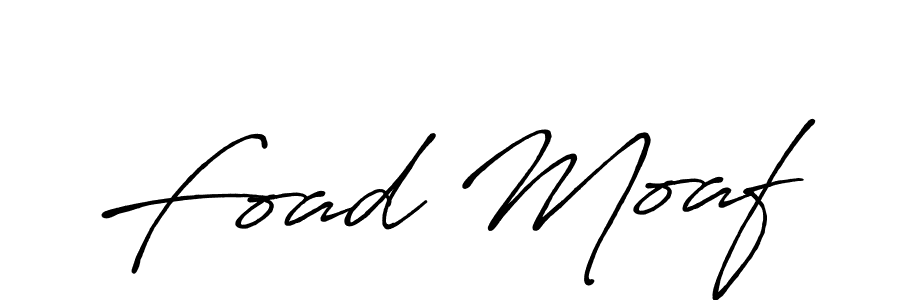 How to make Foad Moaf name signature. Use Antro_Vectra_Bolder style for creating short signs online. This is the latest handwritten sign. Foad Moaf signature style 7 images and pictures png