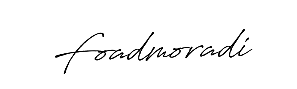 Make a beautiful signature design for name Foadmoradi. With this signature (Antro_Vectra_Bolder) style, you can create a handwritten signature for free. Foadmoradi signature style 7 images and pictures png