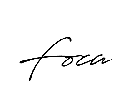 Use a signature maker to create a handwritten signature online. With this signature software, you can design (Antro_Vectra_Bolder) your own signature for name Foca. Foca signature style 7 images and pictures png