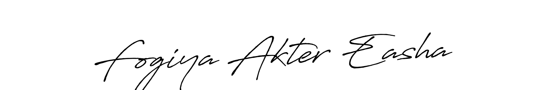 Also we have Fogiya Akter Easha name is the best signature style. Create professional handwritten signature collection using Antro_Vectra_Bolder autograph style. Fogiya Akter Easha signature style 7 images and pictures png