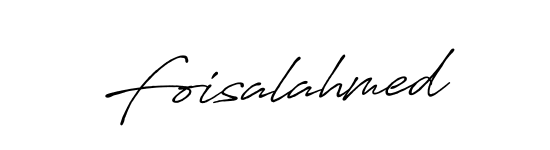 Use a signature maker to create a handwritten signature online. With this signature software, you can design (Antro_Vectra_Bolder) your own signature for name Foisalahmed. Foisalahmed signature style 7 images and pictures png