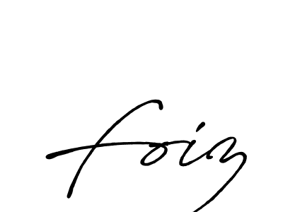 Use a signature maker to create a handwritten signature online. With this signature software, you can design (Antro_Vectra_Bolder) your own signature for name Foiz. Foiz signature style 7 images and pictures png