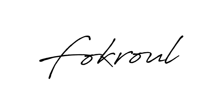 How to make Fokroul name signature. Use Antro_Vectra_Bolder style for creating short signs online. This is the latest handwritten sign. Fokroul signature style 7 images and pictures png